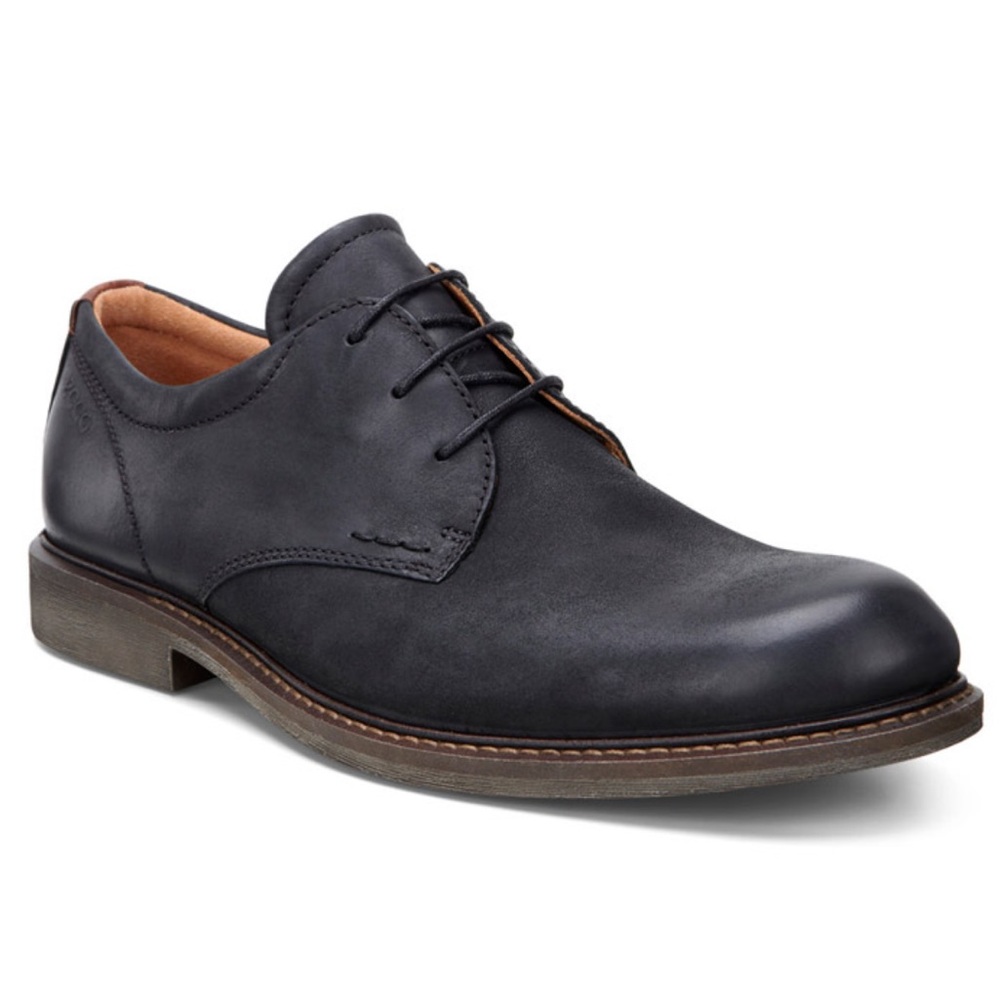 ECCO Men's Kenton Plain Toe‎ Tie Oxford Washed Black/Navy Size 43 Office Career